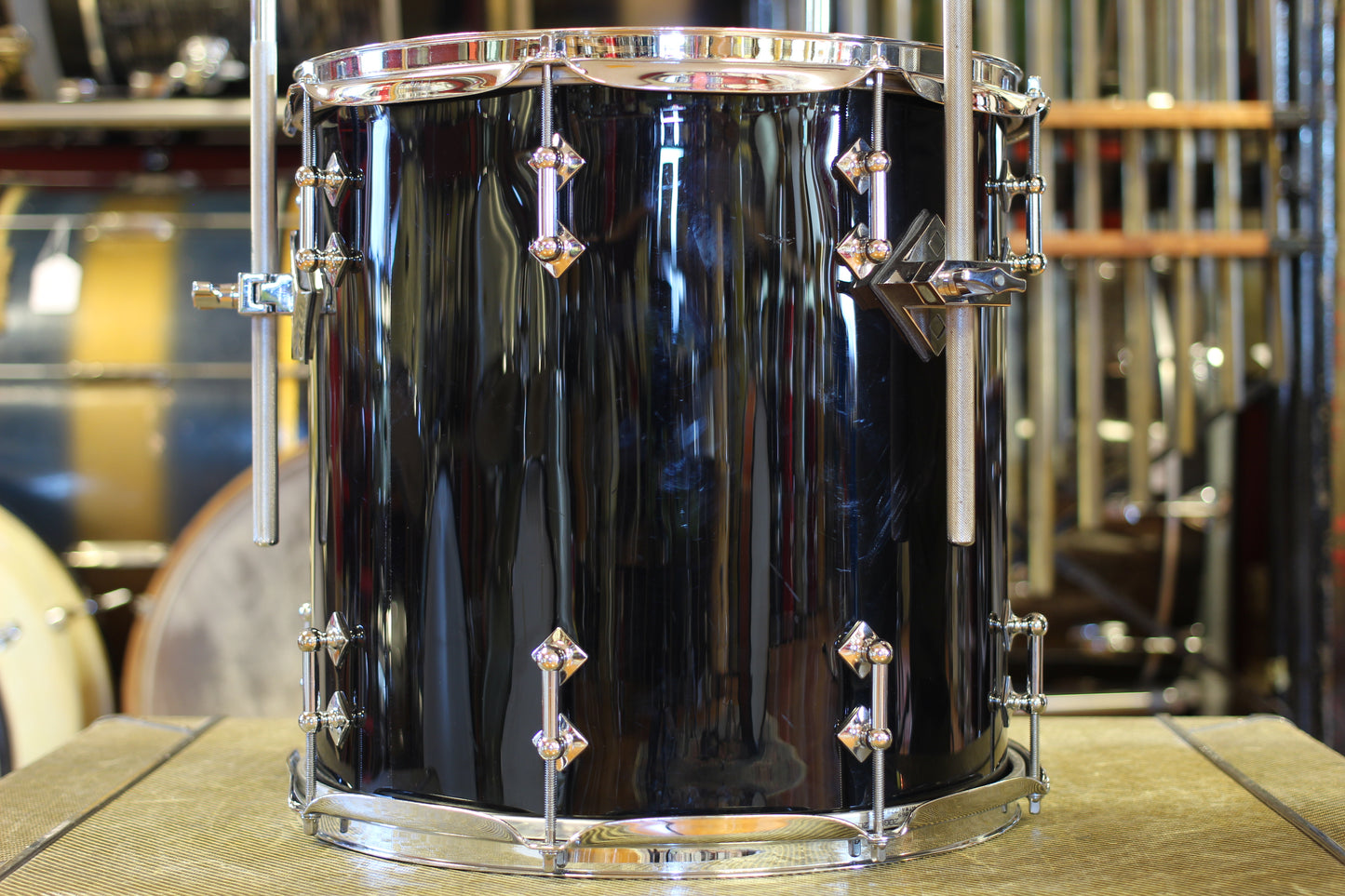 2000's Craviotto Solid Maple Kit in Black 14x20 14x14 8x12 7.5x10