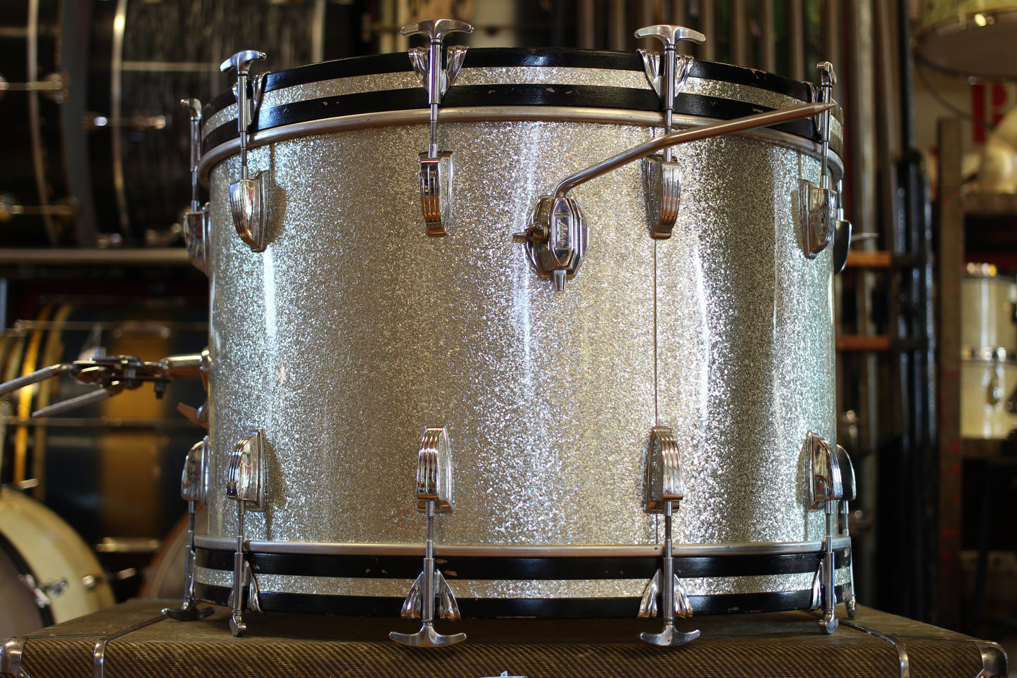 1969 Ludwig Hollywood in Silver Sparkle 14x22 16x16 9x13 8x12