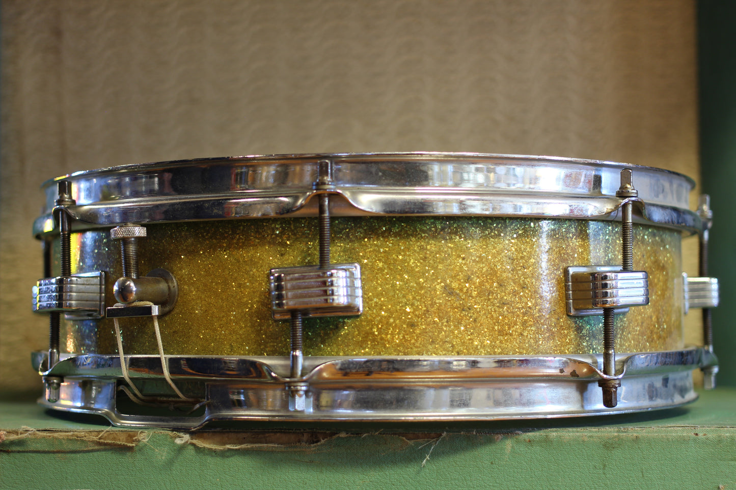 1950's WFL 4"x14" Compacto Snare Drum in Sparkling Green Pearl