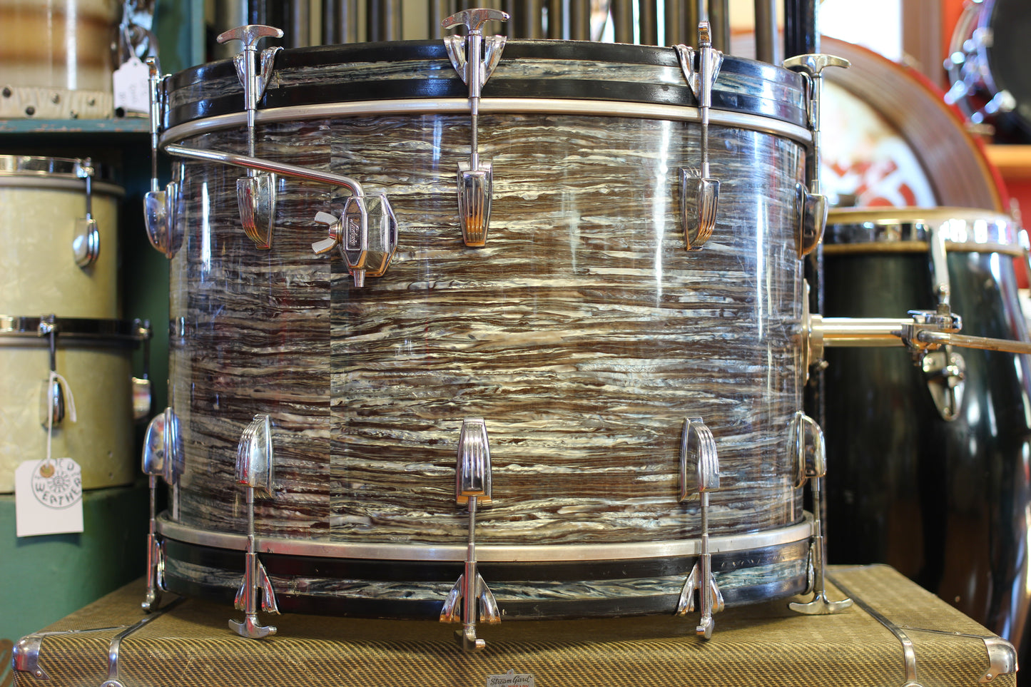 1960's Ludwig Hollywood in Oyster Blue Pearl 14x22 16x16 8x12