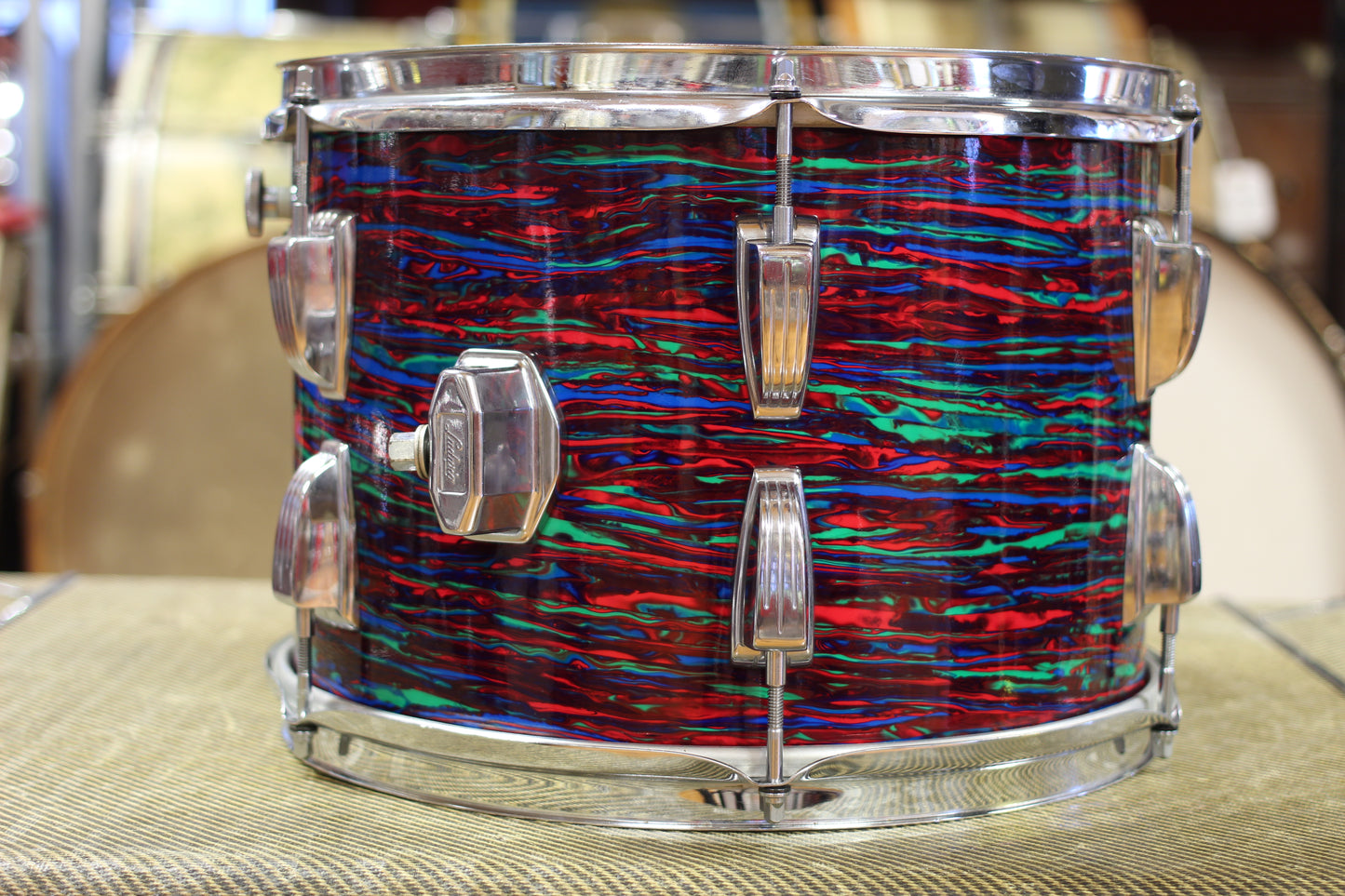 1976 Ludwig Super Classic in Psychedelic Red 14x22 16x16 9x13