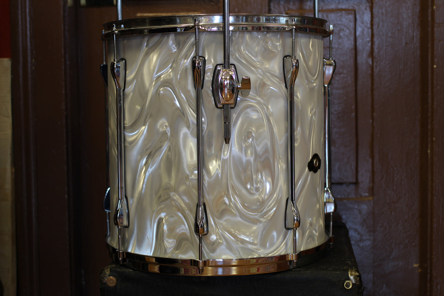 Used Tama Superstar Hyperdrive Kit in White Satin Flame 18x22 16x16 9x12
