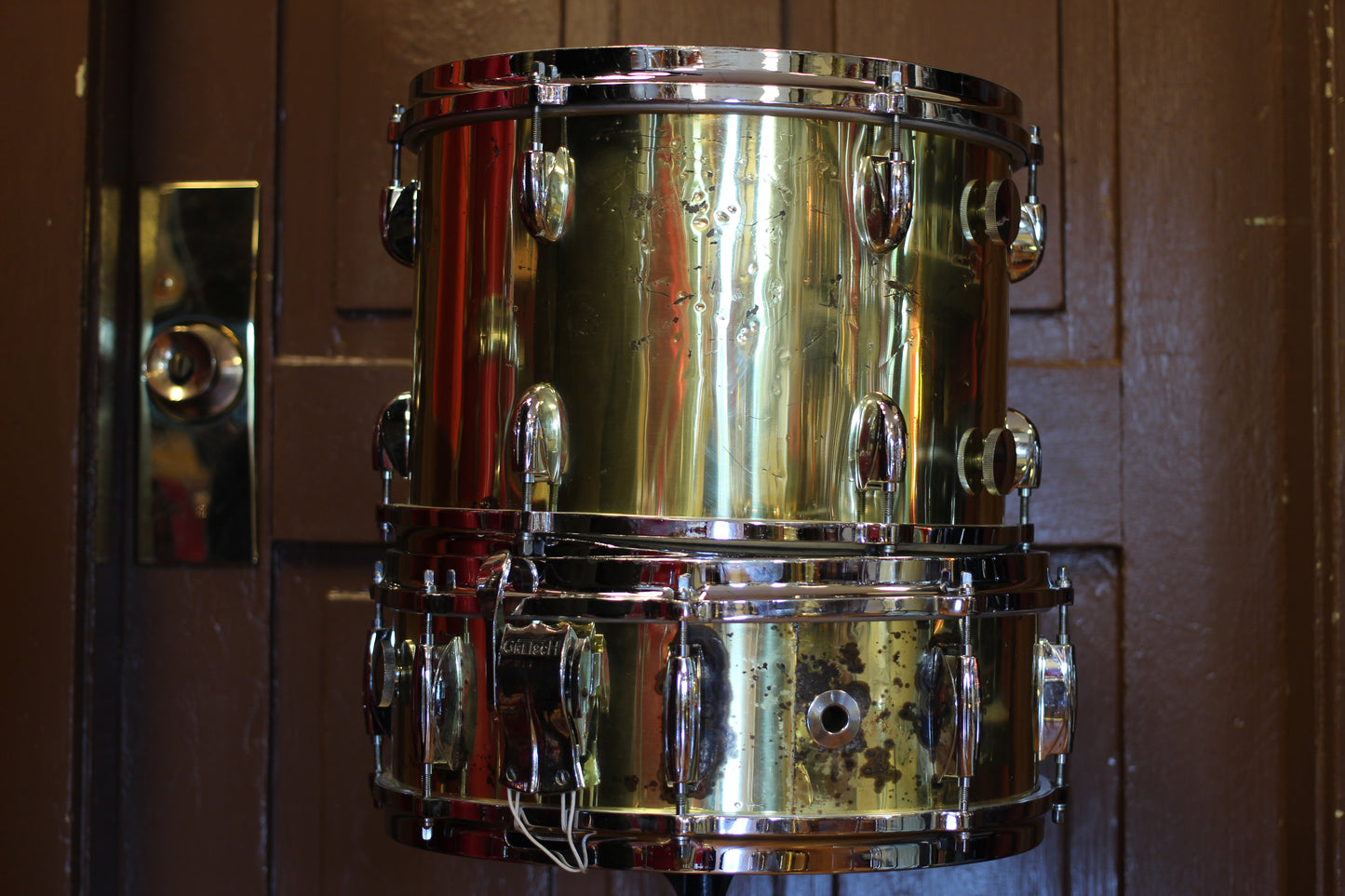 1970's Gretsch 'Name Band' in Brass Steel 14x22 16x16 9x13 5x14