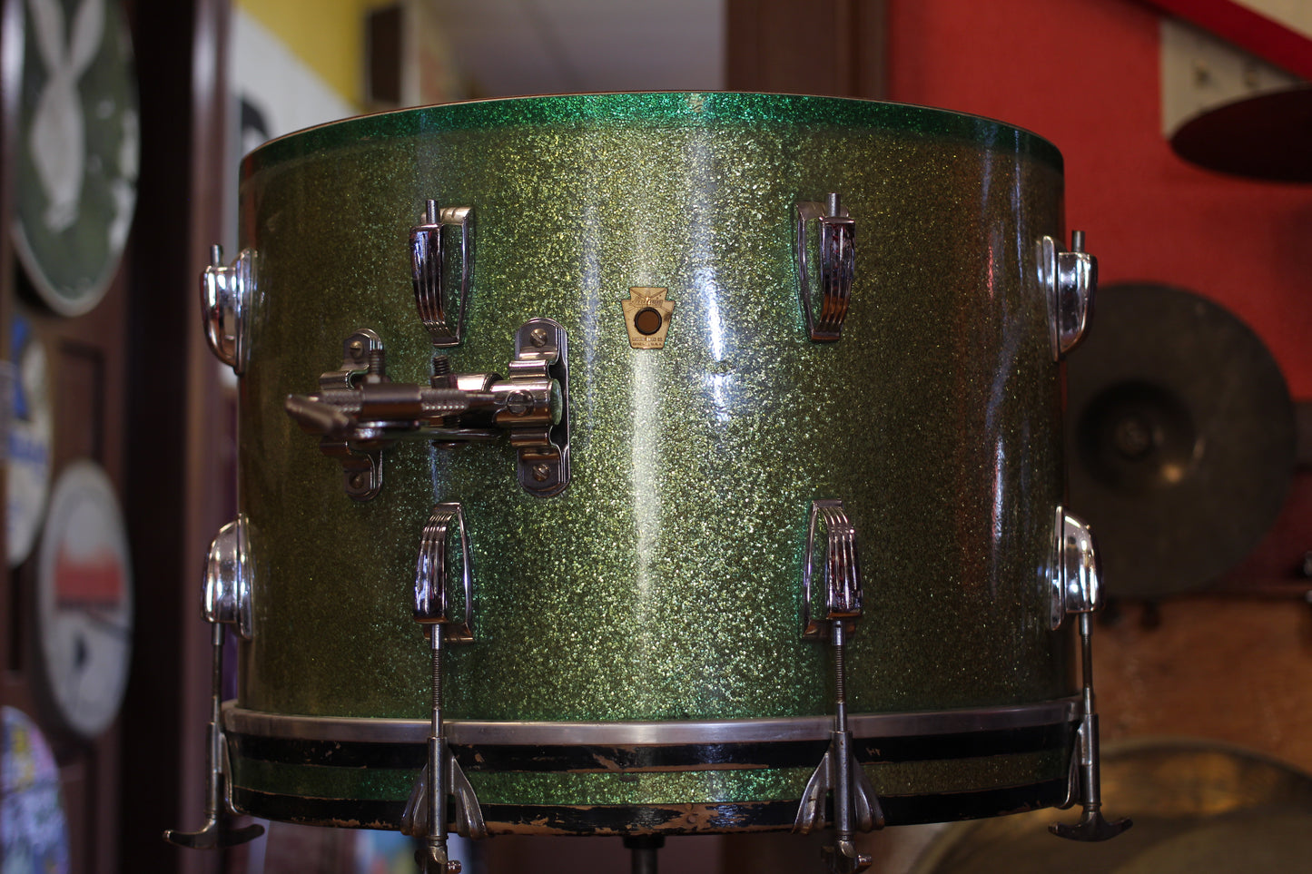 1960's Ludwig Jazzette in Green Sparkle 12x18 14x14 8x12
