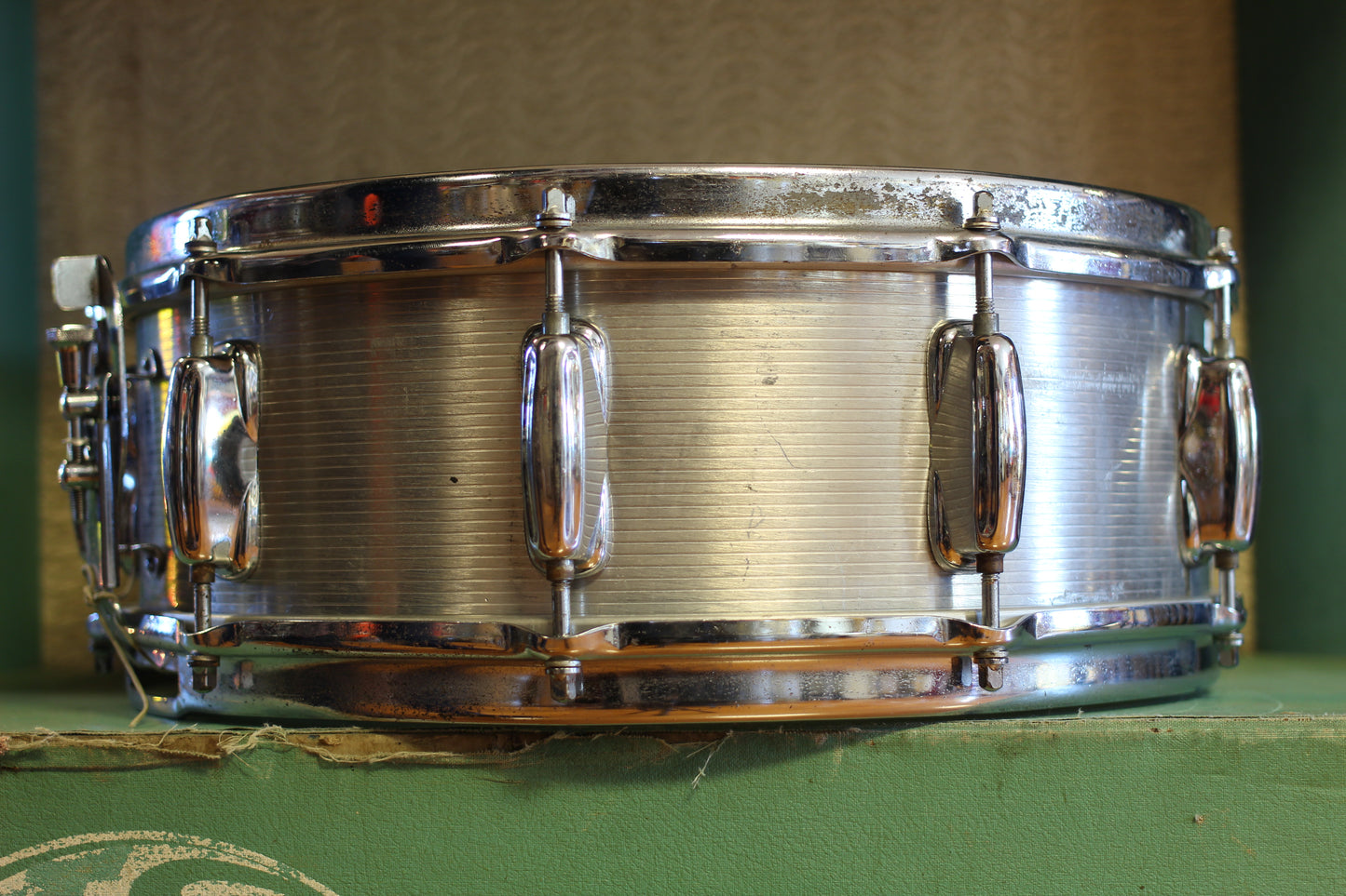 1970's Slingerland 5"x14" Ribbed Aluminum No 140 Snare Drum