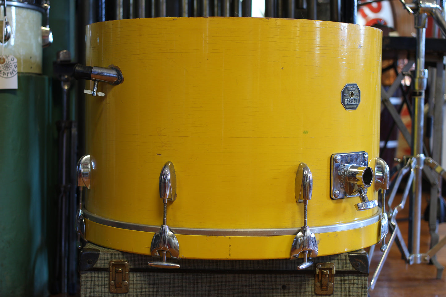 1970's Gretsch Recording outfit in Yellow Nitron Lacquer 14x22 14x16 9x13 8x12