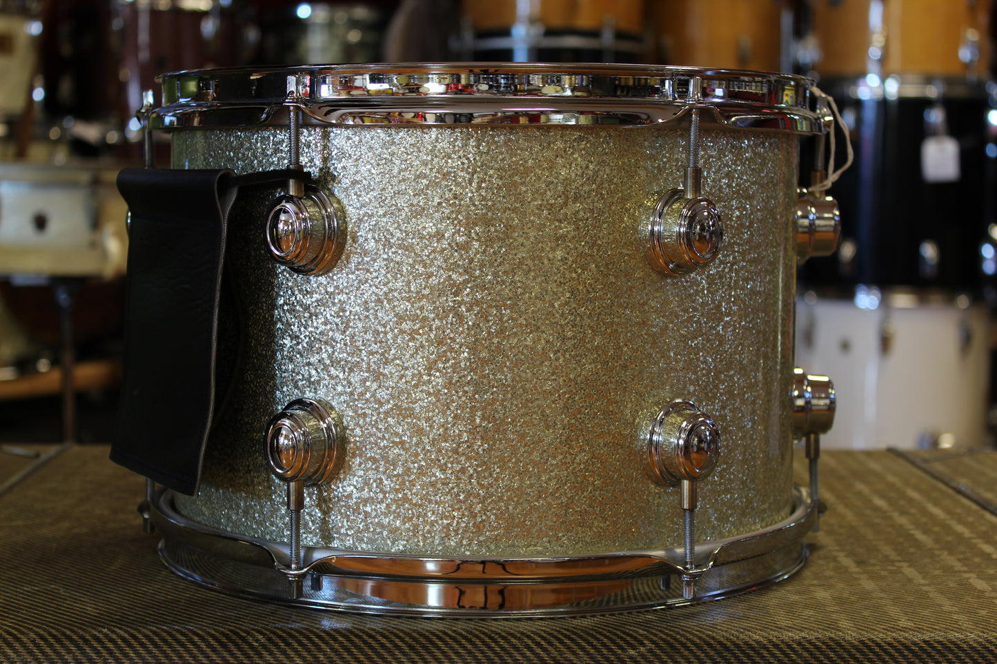 00's Montineri Custom Drums Maple/Poplar/Maple in Aged Silver Sparkle 14x24 16x16 9x13 5.5x14