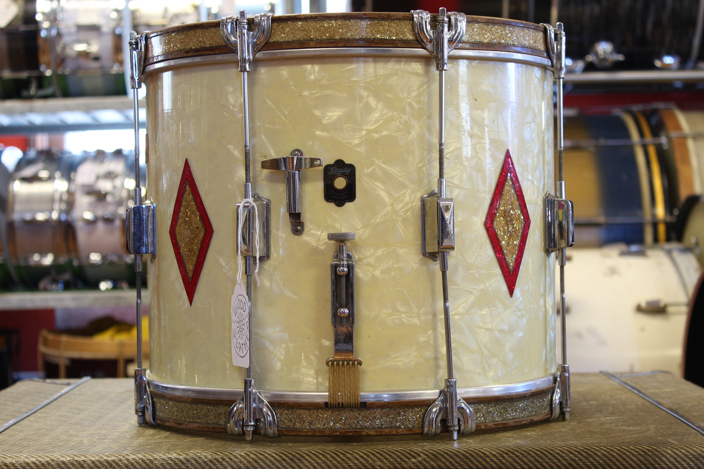 1938 Leedy 12"x15" Battalion Street Drum in Marine Pearl Full Dress