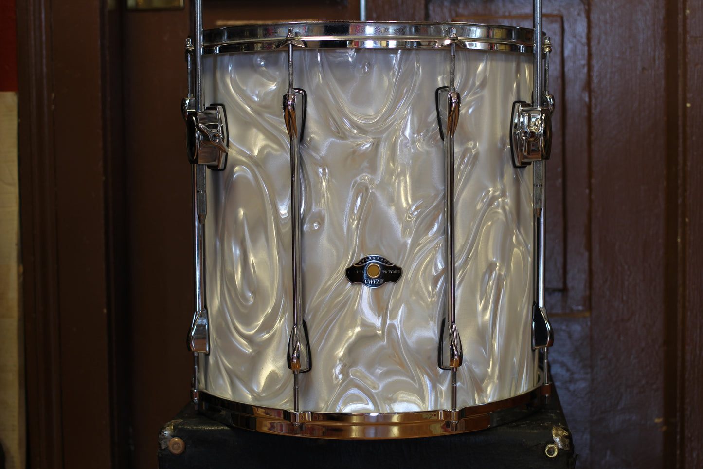 Used Tama Superstar Hyperdrive Kit in White Satin Flame 18x22 16x16 9x12