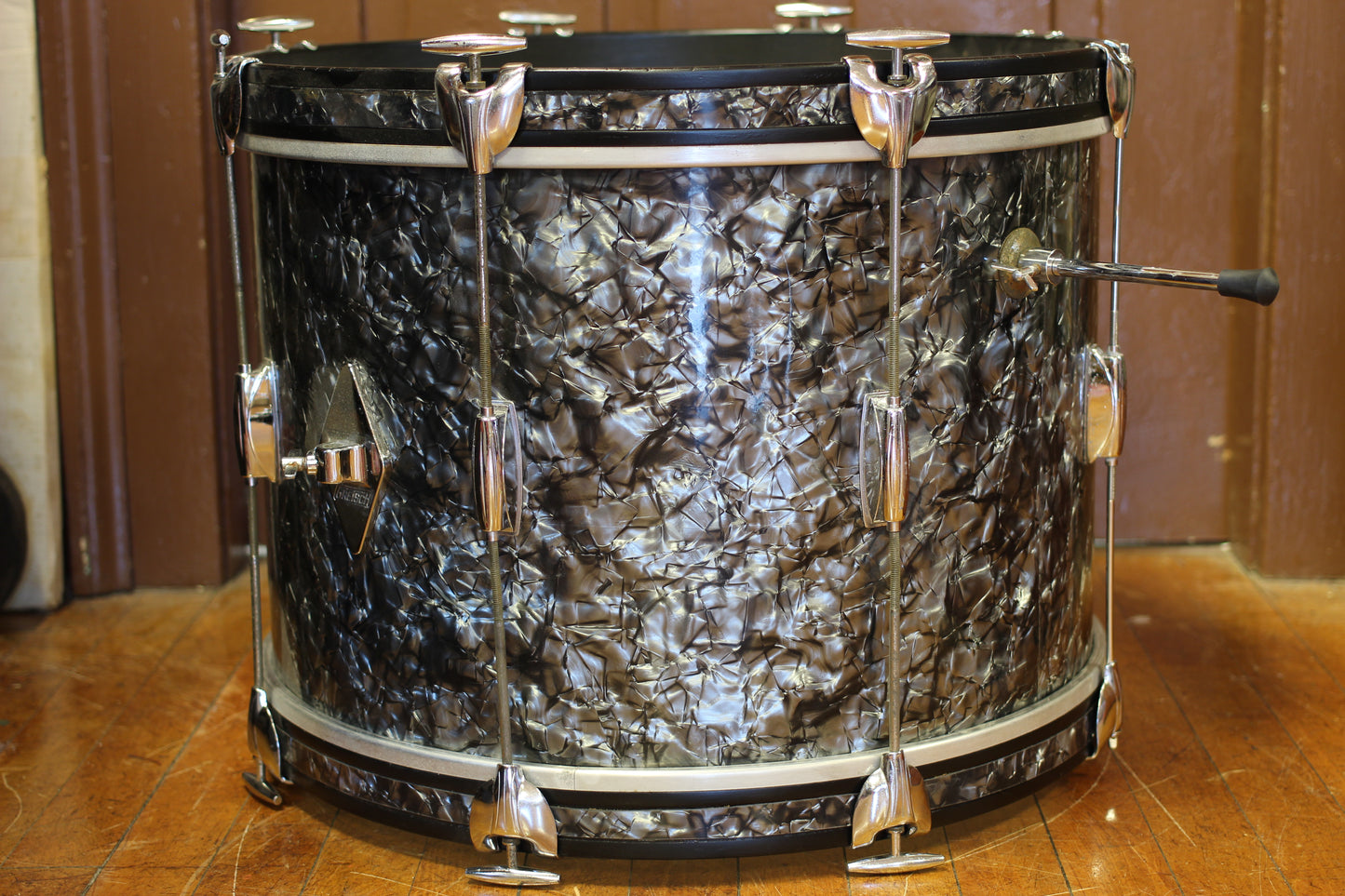 1960's Gretsch Playboy outfit in Black Diamond Pearl 14x20 14x14 8x12