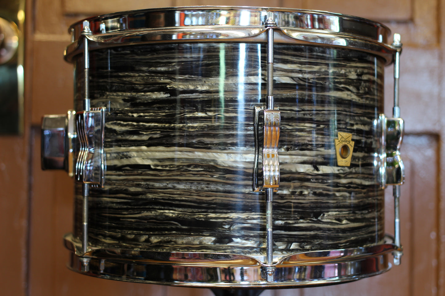 1968 Ludwig Club Date in Oyster Black Pearl 14x20 14x14 8x12