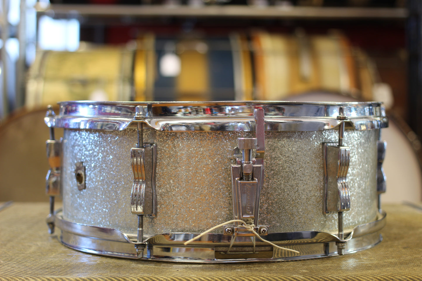1966 Ludwig 5"x14" Pioneer Snare Drum in Silver Sparkle