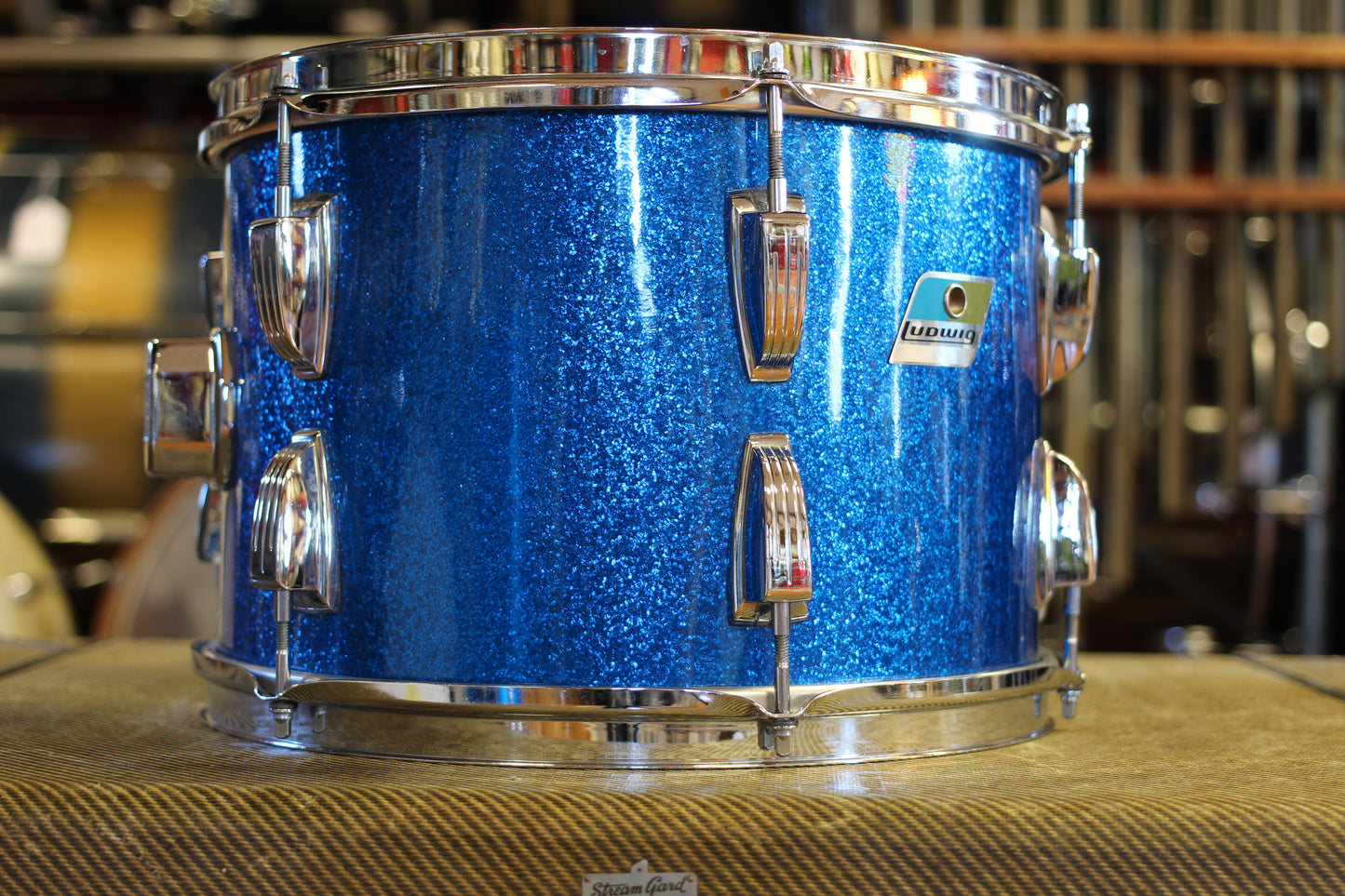 1970's Ludwig Super Classic in Blue Sparkle 14x22 16x16 9x13
