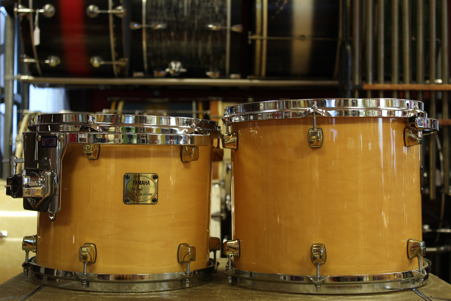 1992 Yamaha Maple Custom in Natural Maple 16x22 16x16 11x13 10x12 10x10