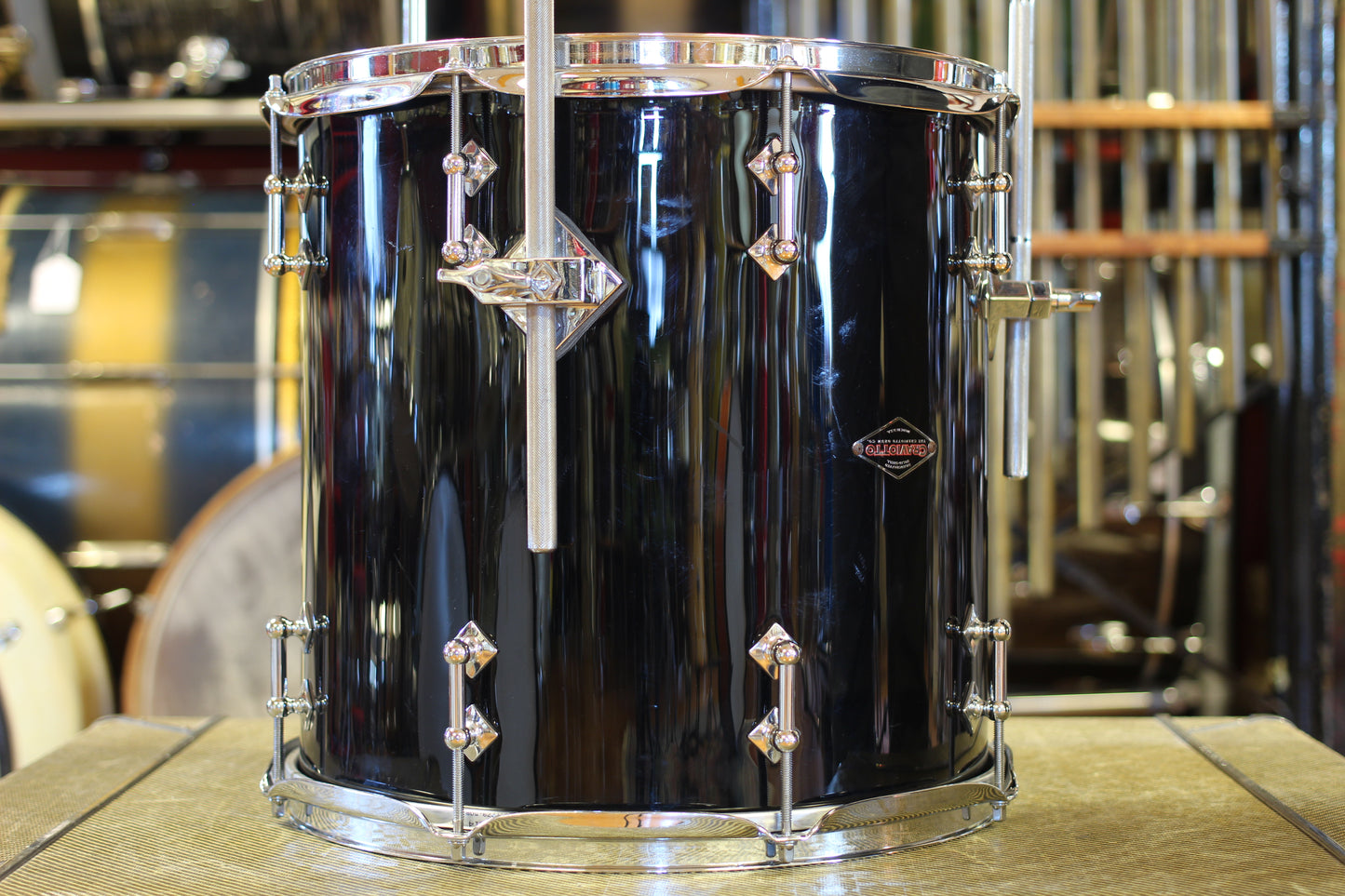 2000's Craviotto Solid Maple Kit in Black 14x20 14x14 8x12 7.5x10