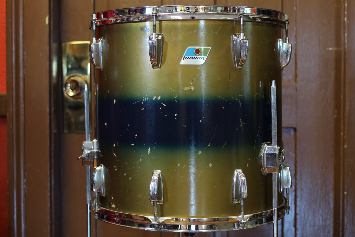 1960/70's Ludwig Deluxe Classic in Gold & Blue Duco 14x24 16x16 9x13