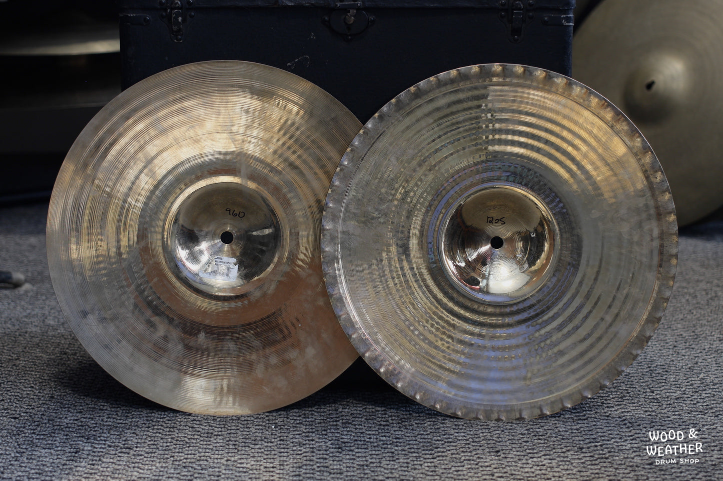 Used Zildjian 14" A Custom Mastersound Hi-Hat Cymbals 960/1205g