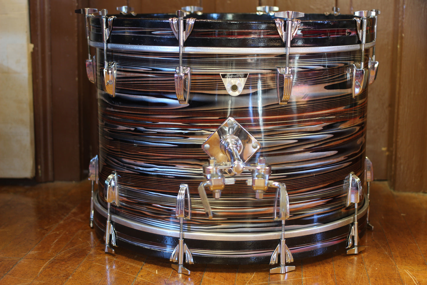 1970's Ludwig Standard 'S-330' in Ruby Strata 14x22 16x16 9x13 8x12