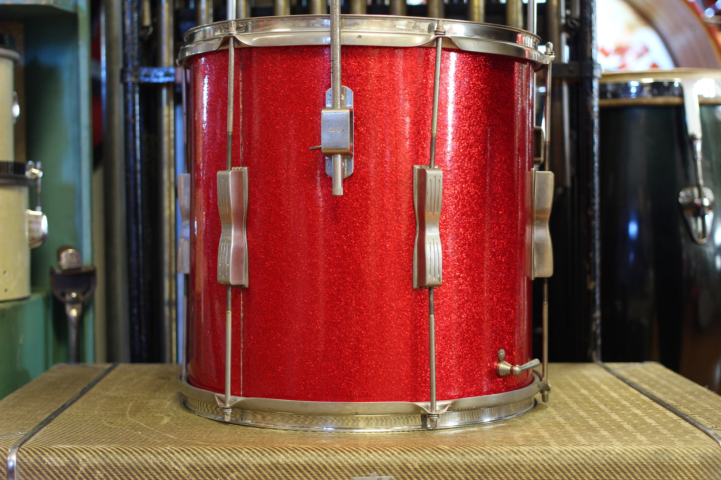 1960's Ludwig Club Date in Red Sparkle 14x20 14x14 8x12