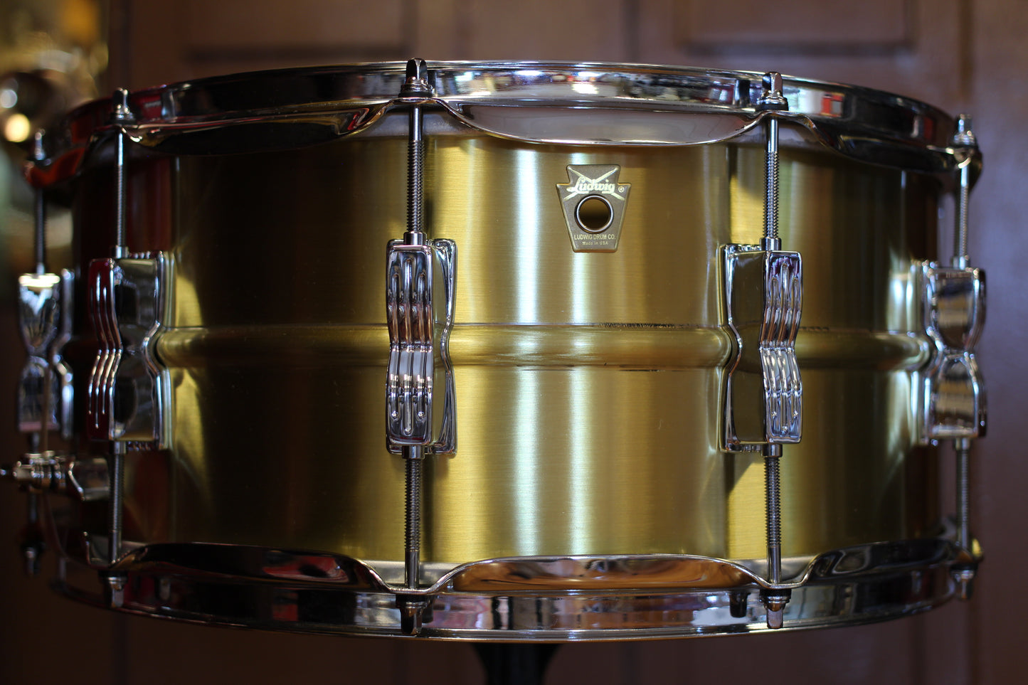 2021 Ludwig Acro Brass Snare Drum 6.5"x14" in Brushed Brass