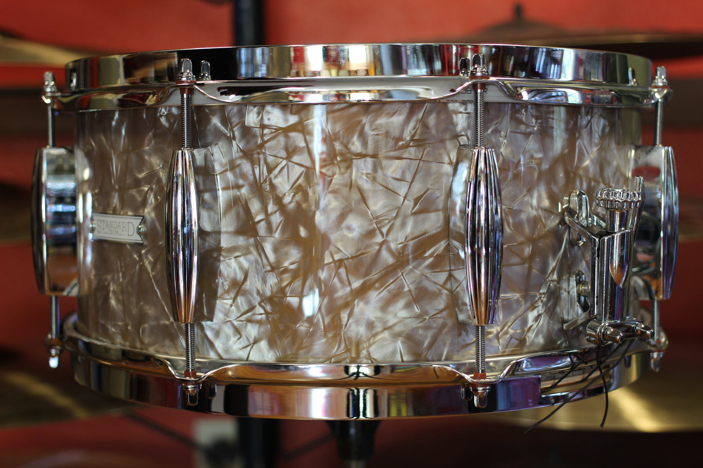 Standard Drum Company 6.5"x14" Solid Shell Snare Drum in Gold Dust Pearl