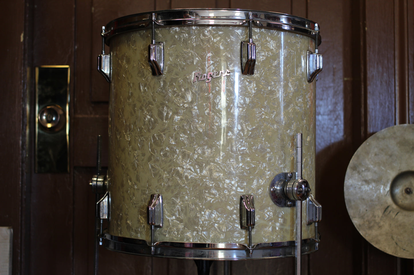 1970's Rogers Londoner in White Marine Pearl 14x22 16x16 9x13 8x12