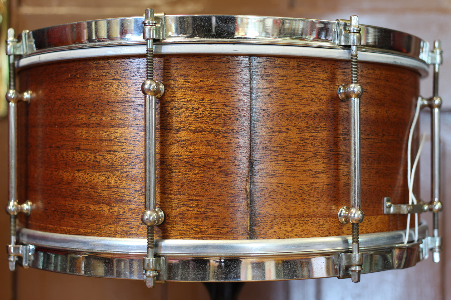 1930's Ludwig 'Pioneer' Model Snare Drum 6.5"x14" in Natural Mahogany