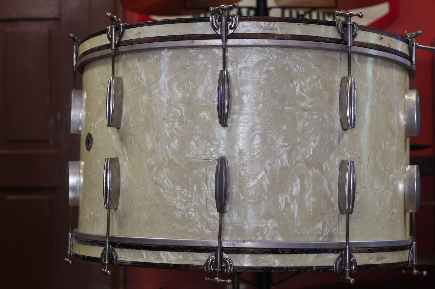 1940's Slingerland Radioking Gene Krupa Deluxe in Marine Pearl 14x26 16x16 9x13