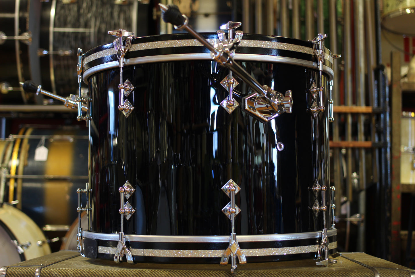2000's Craviotto Solid Maple Kit in Black 14x20 14x14 8x12 7.5x10