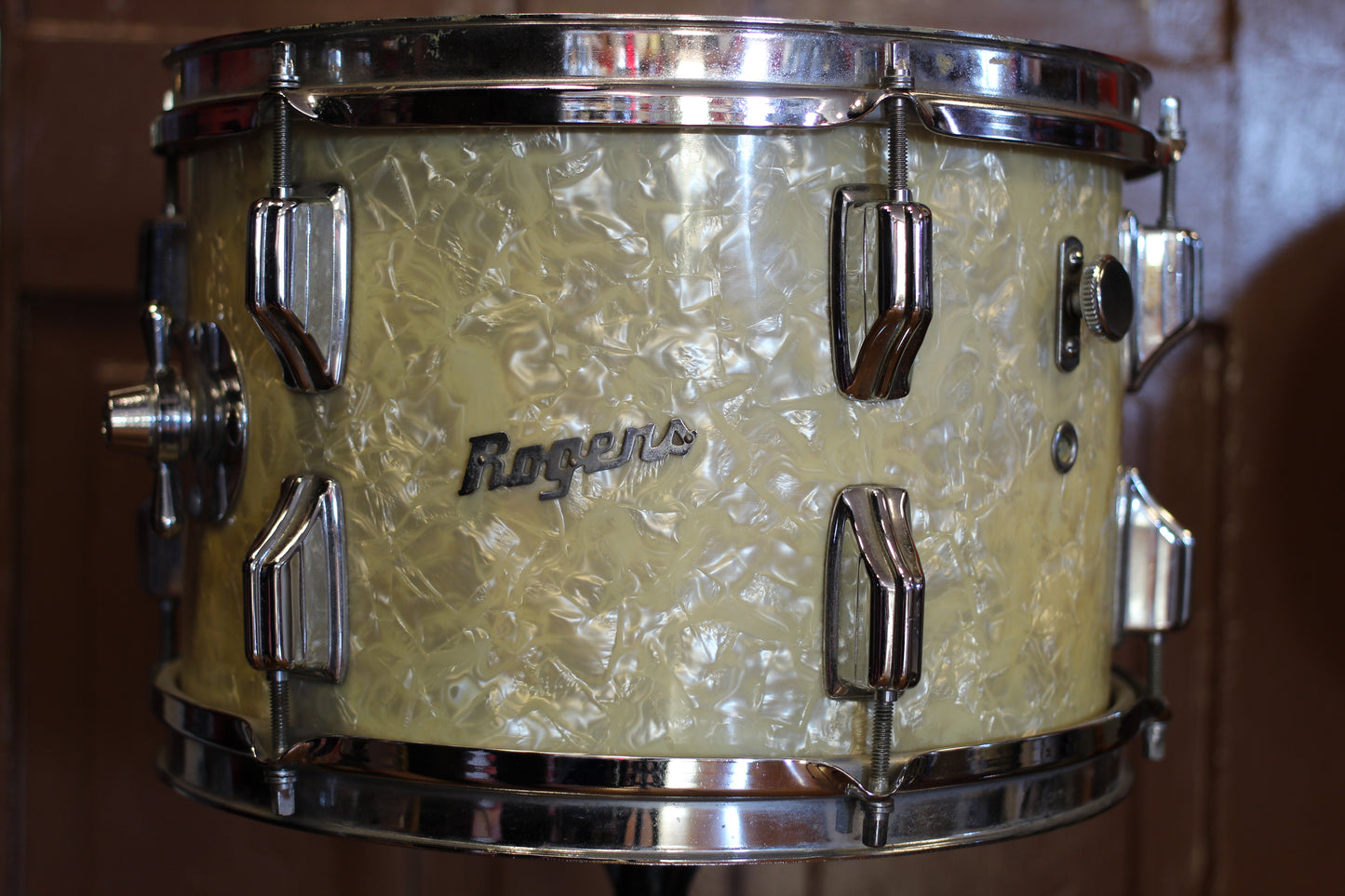 1970's Rogers Londoner in White Marine Pearl 14x22 16x16 9x13 8x12