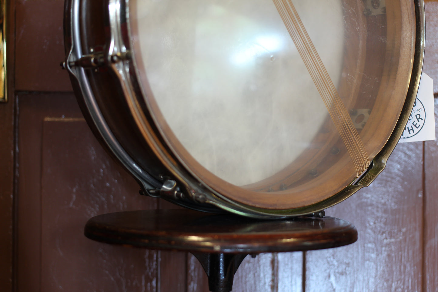 1920's Leedy 'Separate Tension' Snare Drum 4"x14" Solid Walnut