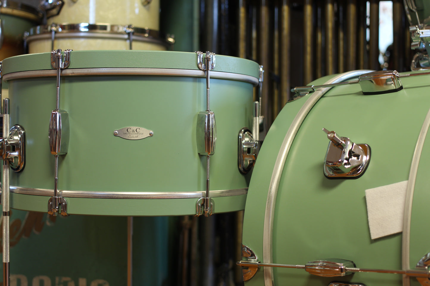 C&C Drum Company Super Flyer 2 in Menta Green 13/16/22