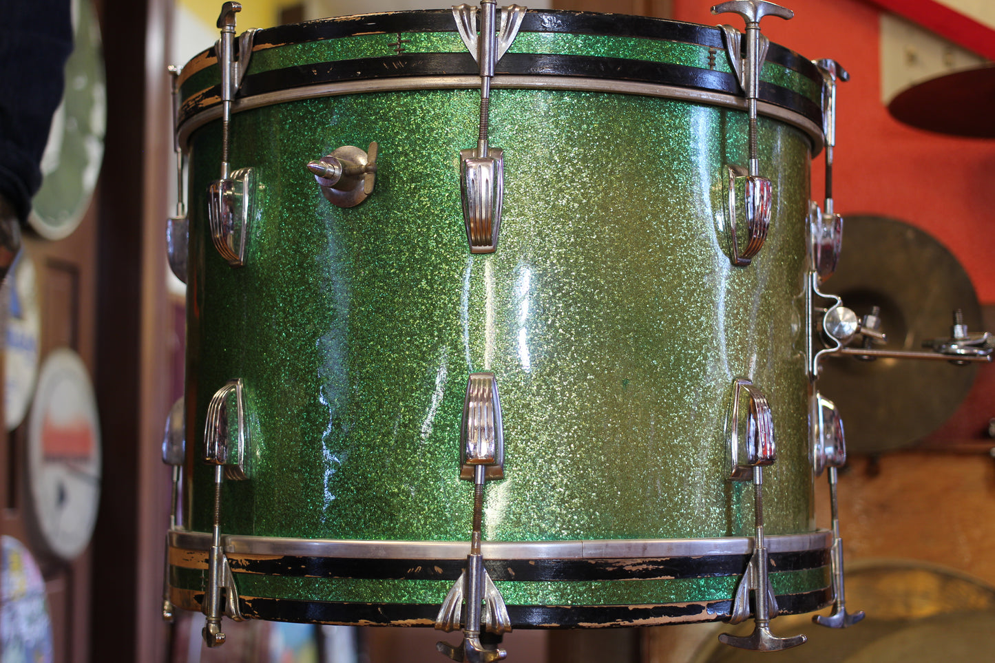 1960's Ludwig Jazzette in Green Sparkle 12x18 14x14 8x12
