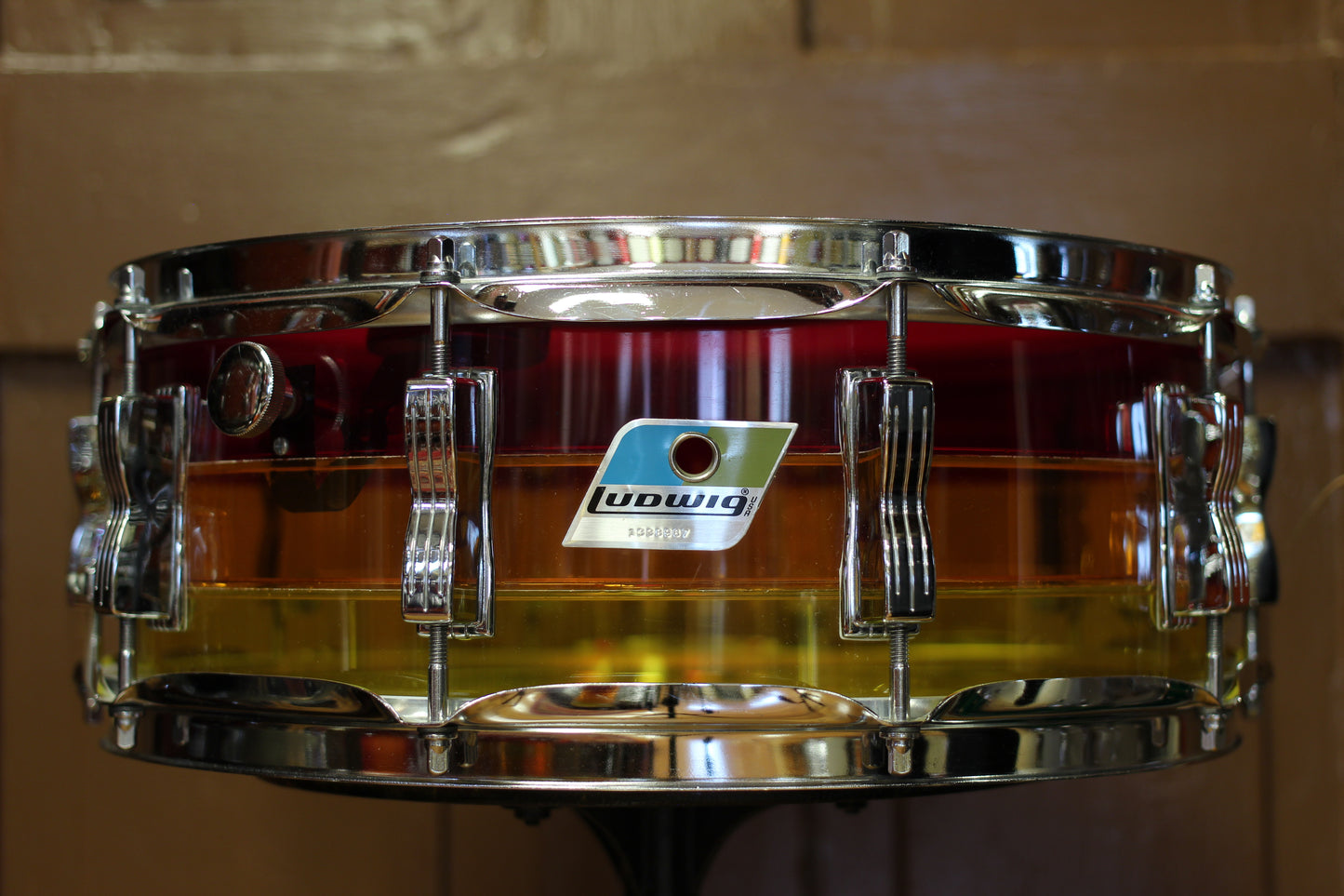 1970's Ludwig 5"x14" Vistalite Snare Drum in Tequila Sunrise