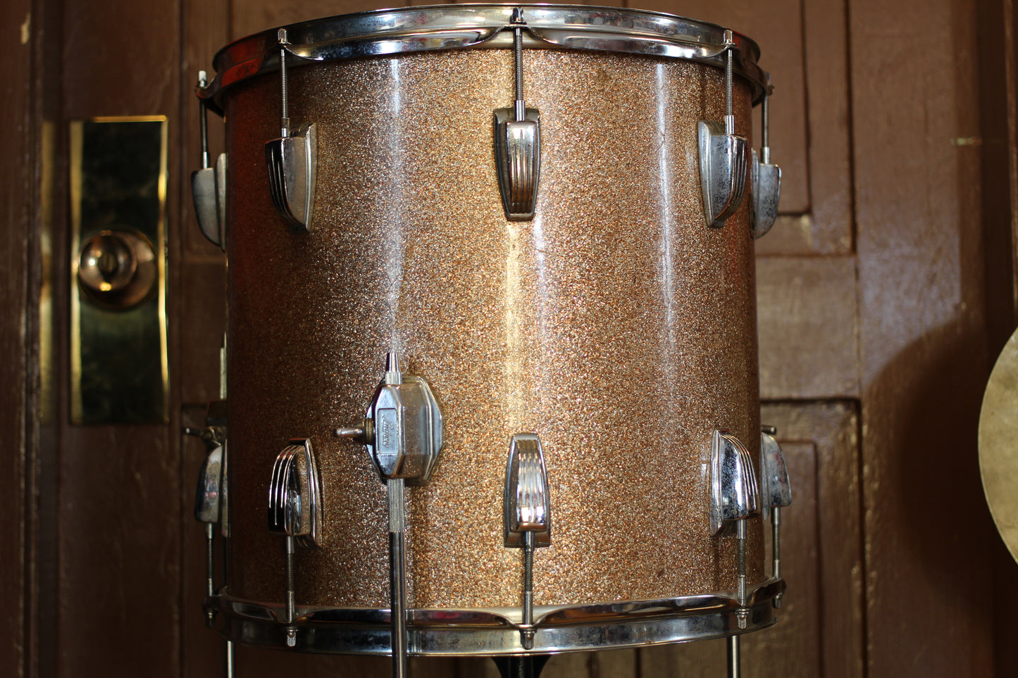 1966 Ludwig Downbeat in Champagne Sparkle 14x20 14x14 8x12