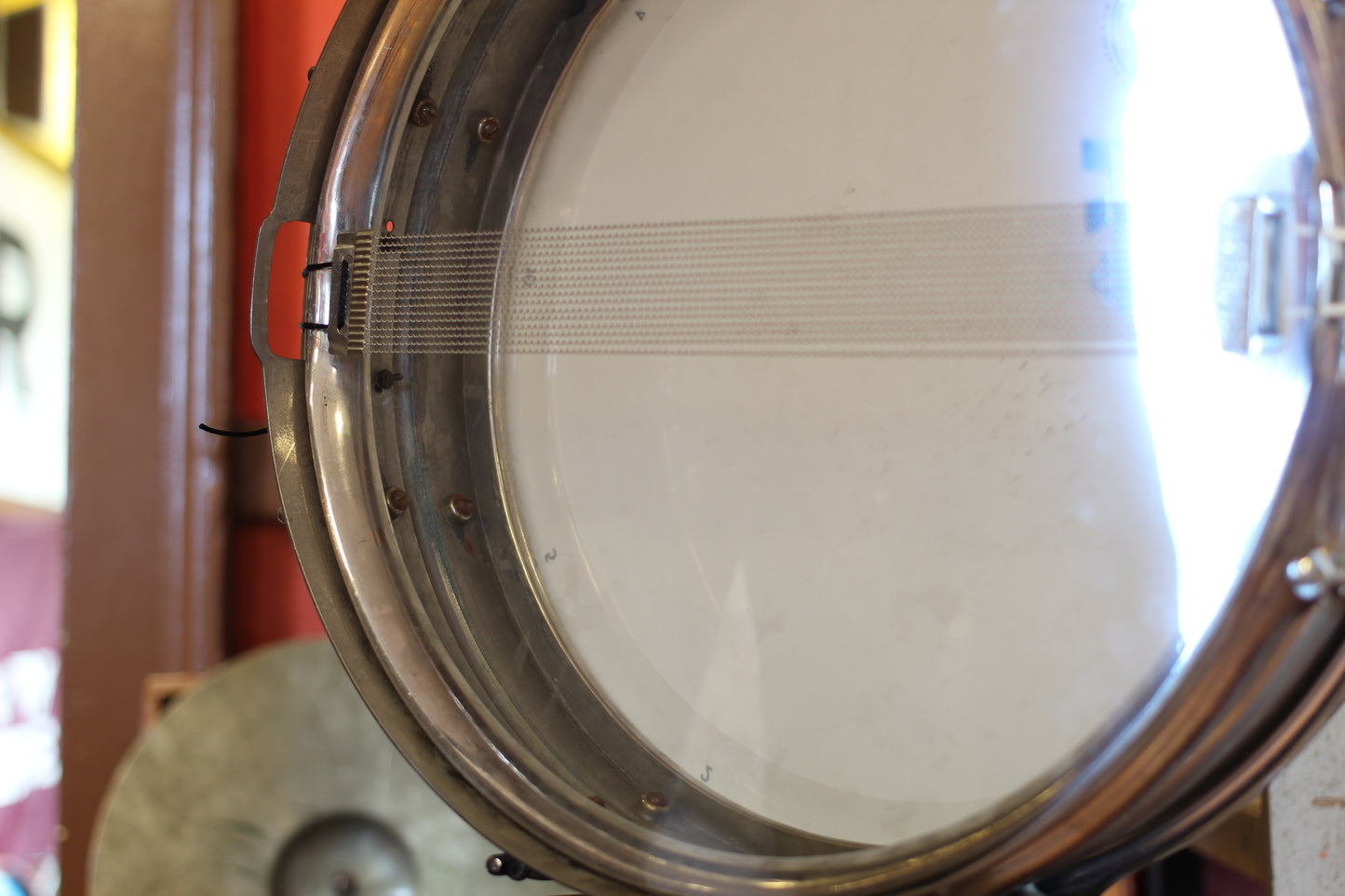 1920's Ludwig 'Dance Model' Snare Drum 4"x14" Nickel over Brass 2-Piece shell
