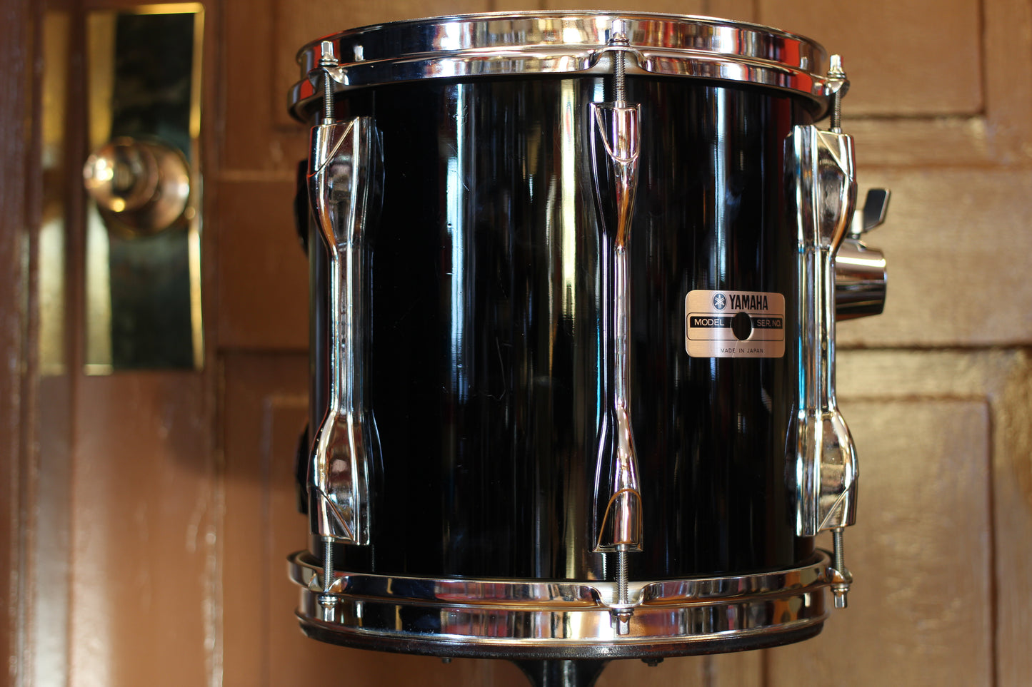 1990's Yamaha 10"x10" Recording Custom Tom Tom in Piano Black Lacquer