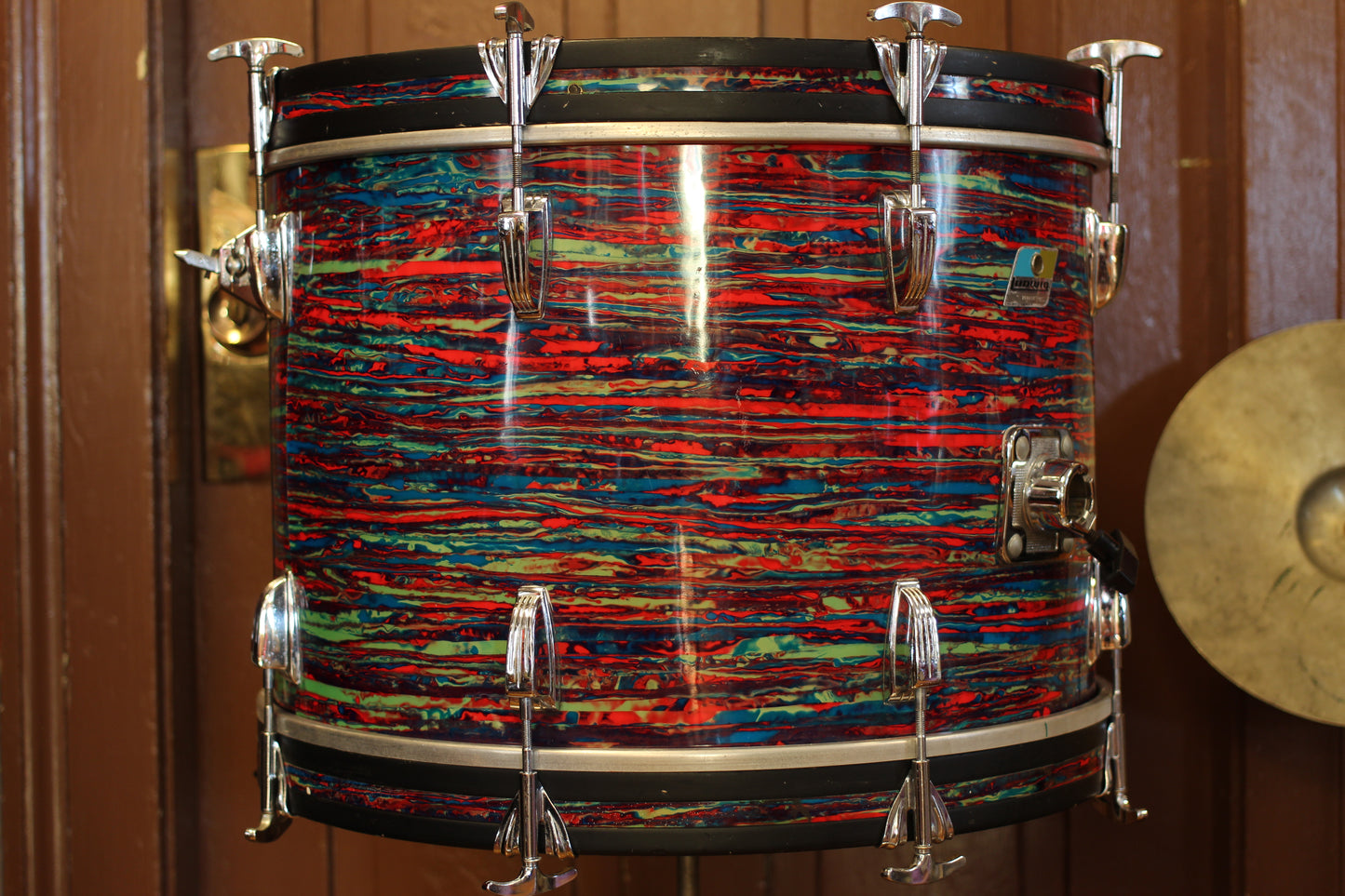1970's Ludwig 'Holywood' in Psychedelic Red 14x20 16x16 9x13 8x12