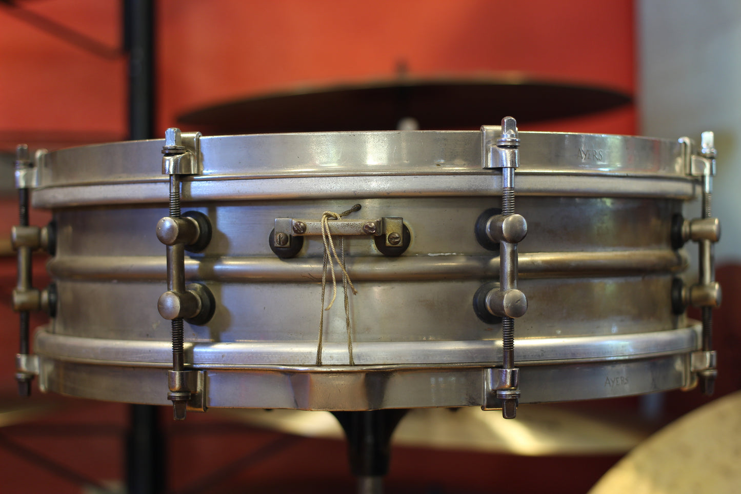 1930's Slingerland / Ayers Percussion 4"x14" Nickel over Brass Snare Drum