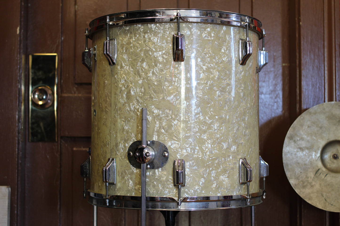 1970's Rogers Londoner in White Marine Pearl 14x22 16x16 9x13 8x12