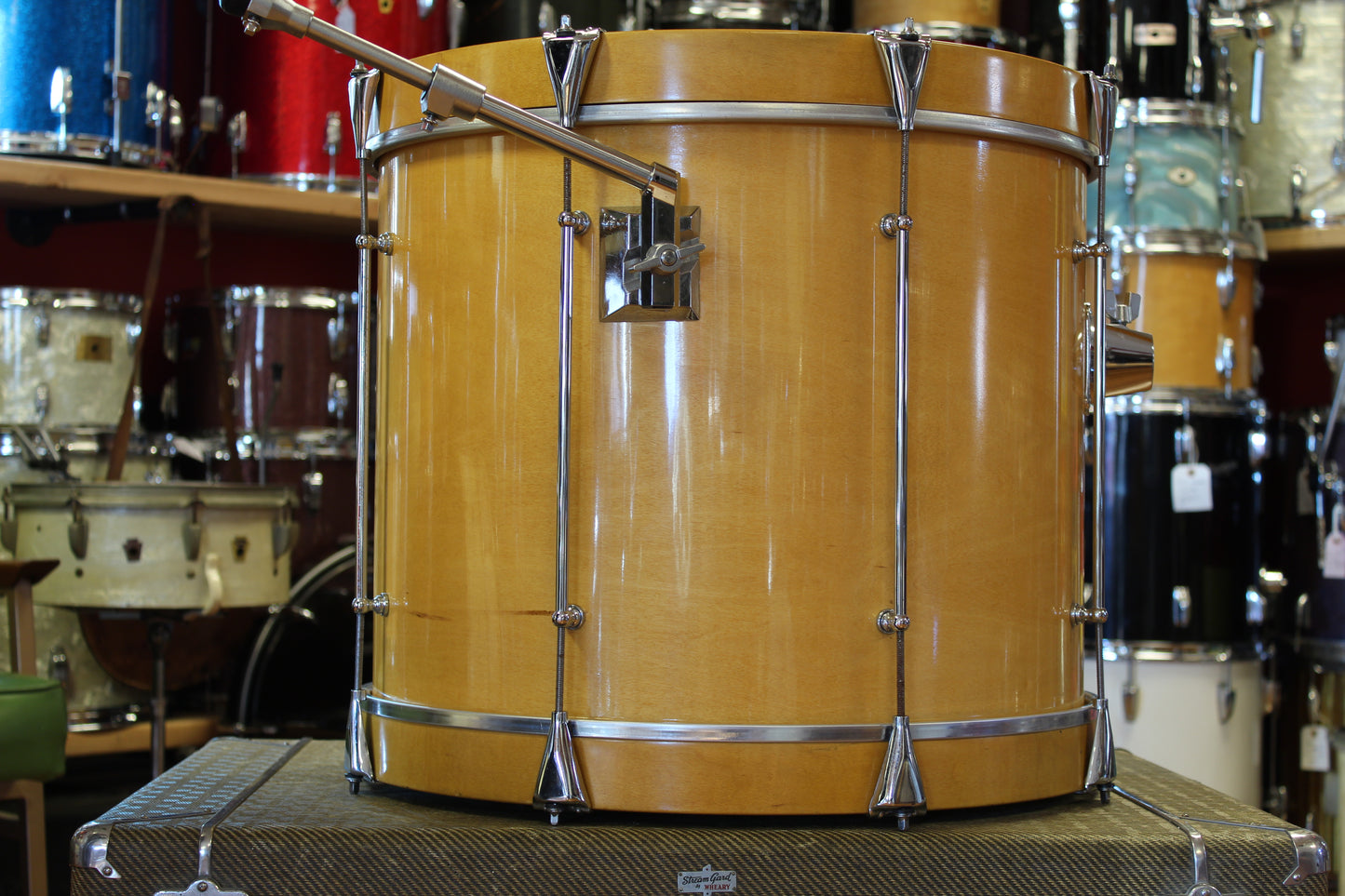 1990's Montineri Custom Drum Kit in Natural Maple 8-10-12-14-20