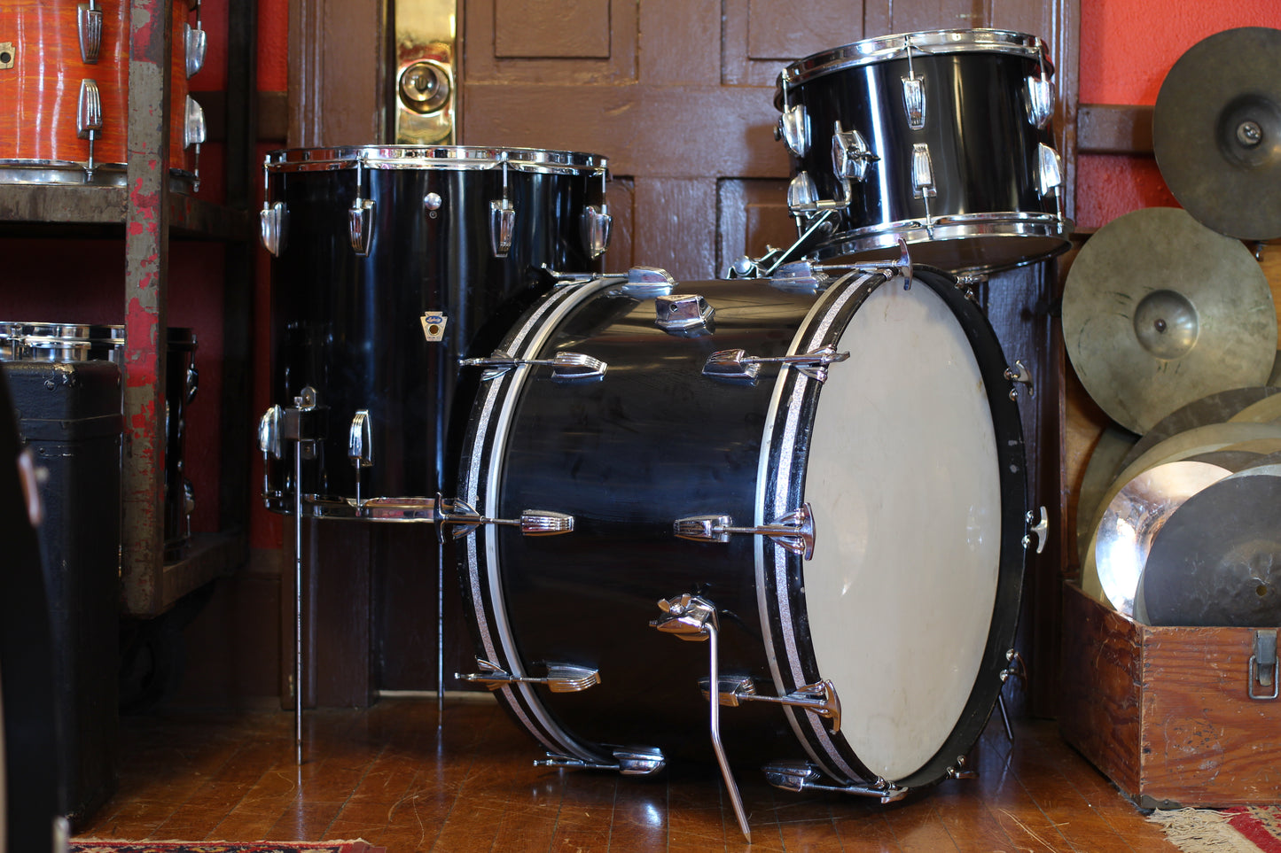 1959 Ludwig Super Classic in Black 14x22 16x16 9x13