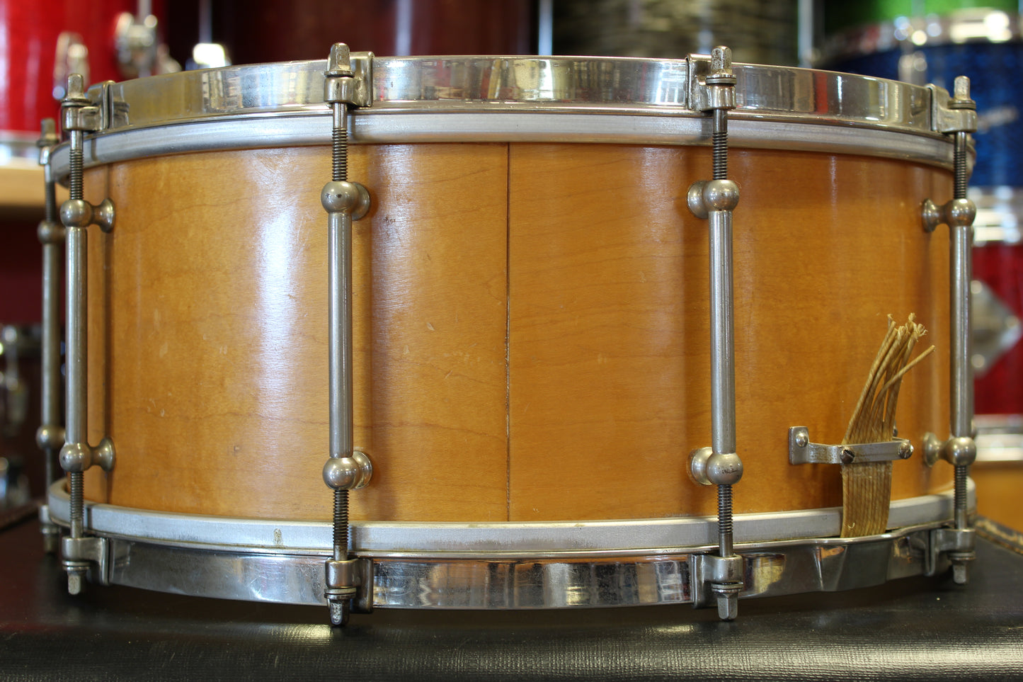 1920's Ludwig 6.5"x15" Wood-Shell Standard Snare Drum in Natural Maple