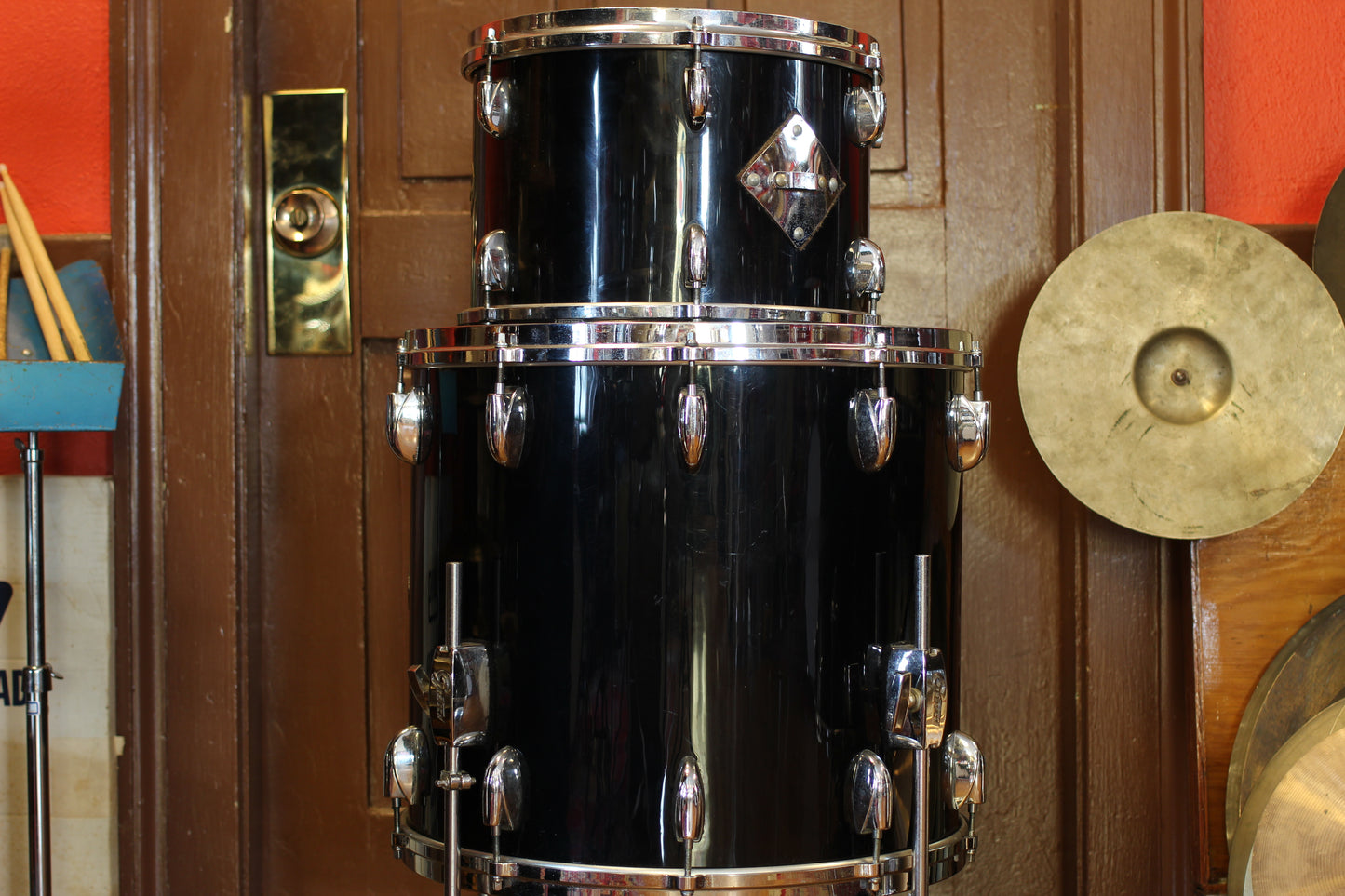 1970's Gretsch in Black Nitron 14x24 16x18 16x16 9x13 8x12