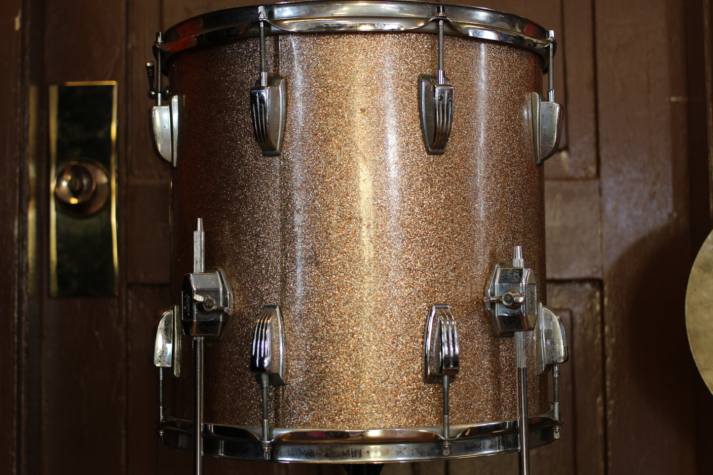 1966 Ludwig Downbeat in Champagne Sparkle 14x20 14x14 8x12