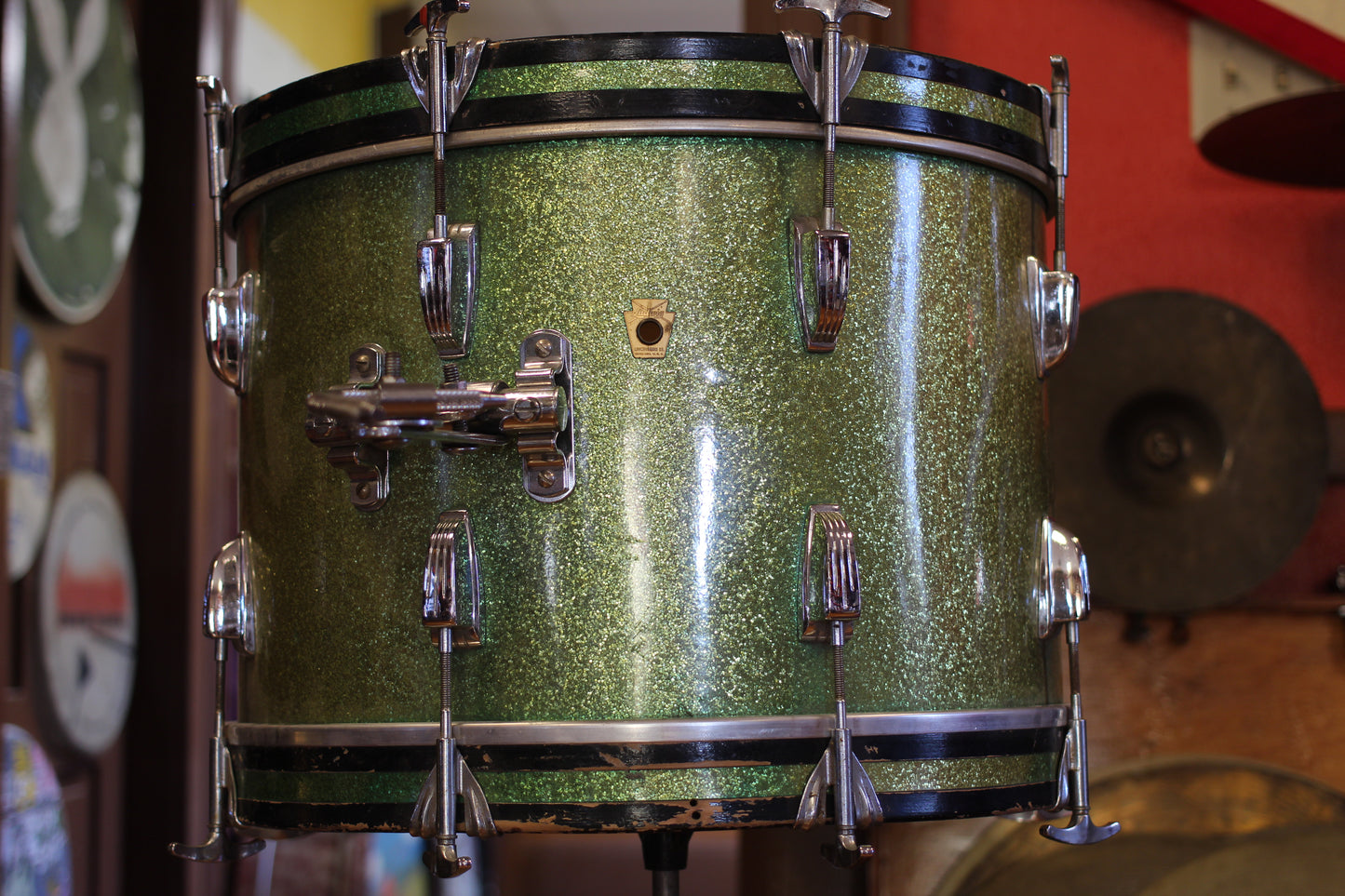 1960's Ludwig Jazzette in Green Sparkle 12x18 14x14 8x12