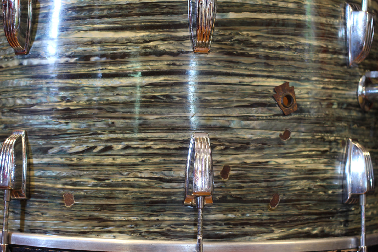 1960's Ludwig 'New Yorker' in Oyster Blue Pearl 12x22 16x16 9x13