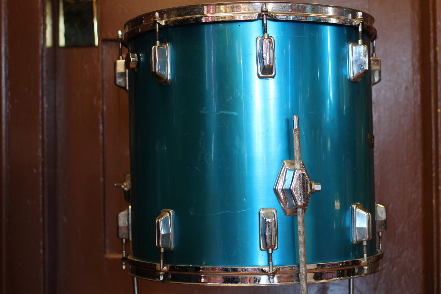 1980's Pearl Professional Wood-Fiberglass in Blue Flash 14x22 16x16 9x13 8x12