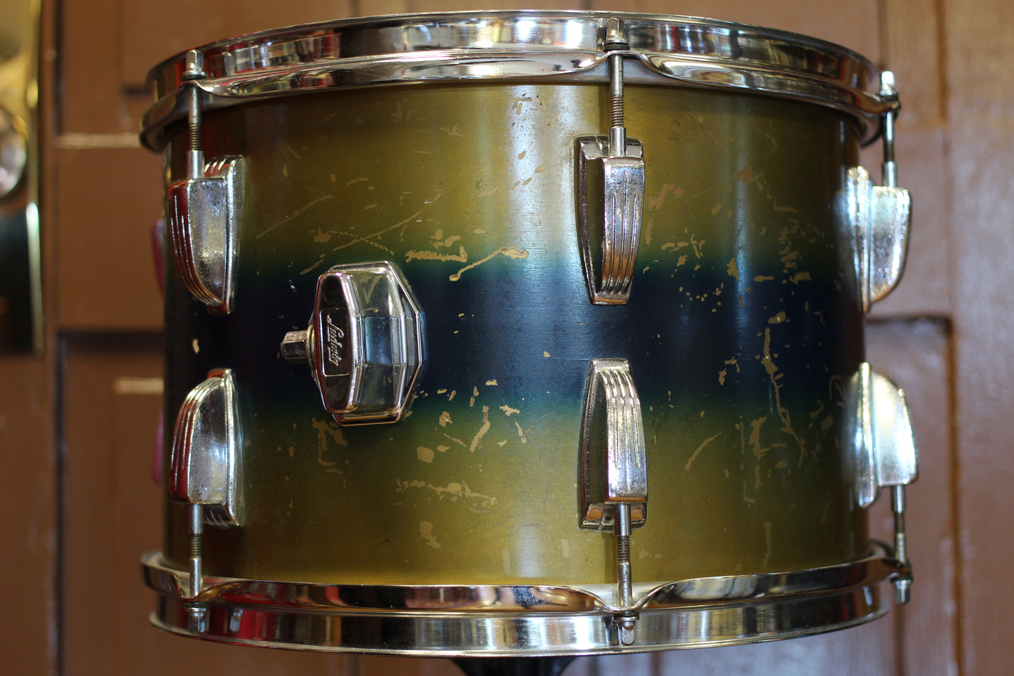 1960/70's Ludwig Deluxe Classic in Gold & Blue Duco 14x24 16x16 9x13