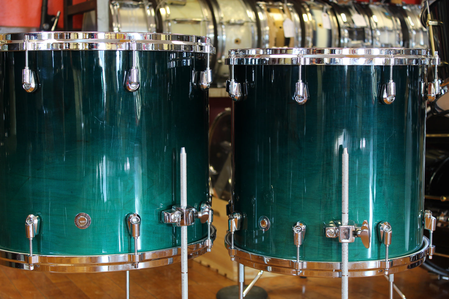 Yamaha Maple Custom Absolute in Sea Blue Fade 16x20 14x16 14x14 9x12 8x10